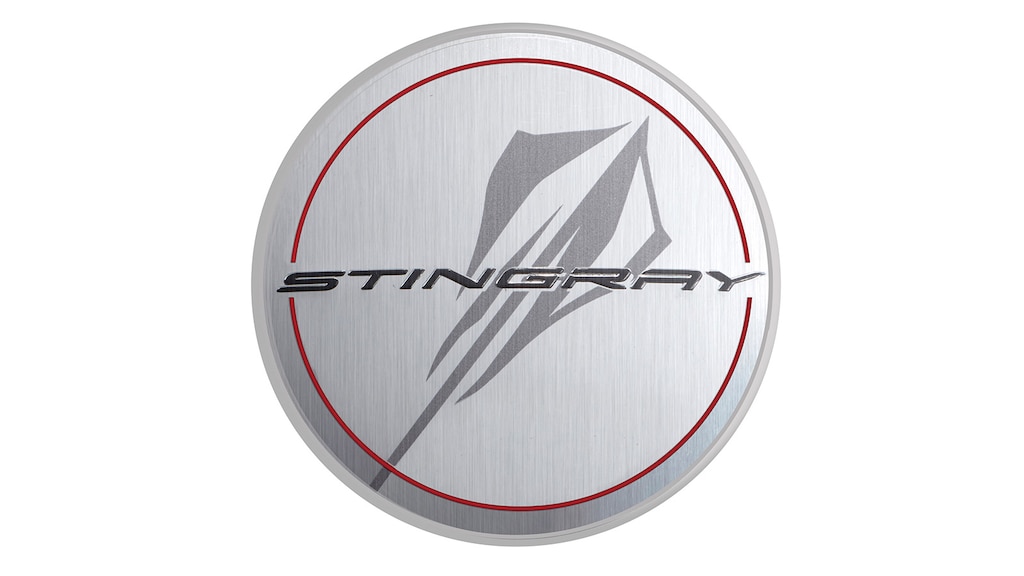 Centro de rin color plata Stringray para Chevrolet Corvette 2024, carro deportivo de lujo